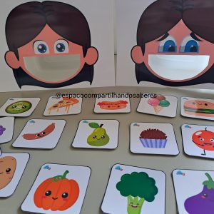 Jogo Classificar os alimentos em "Saudáveis e Não Saudáveis"