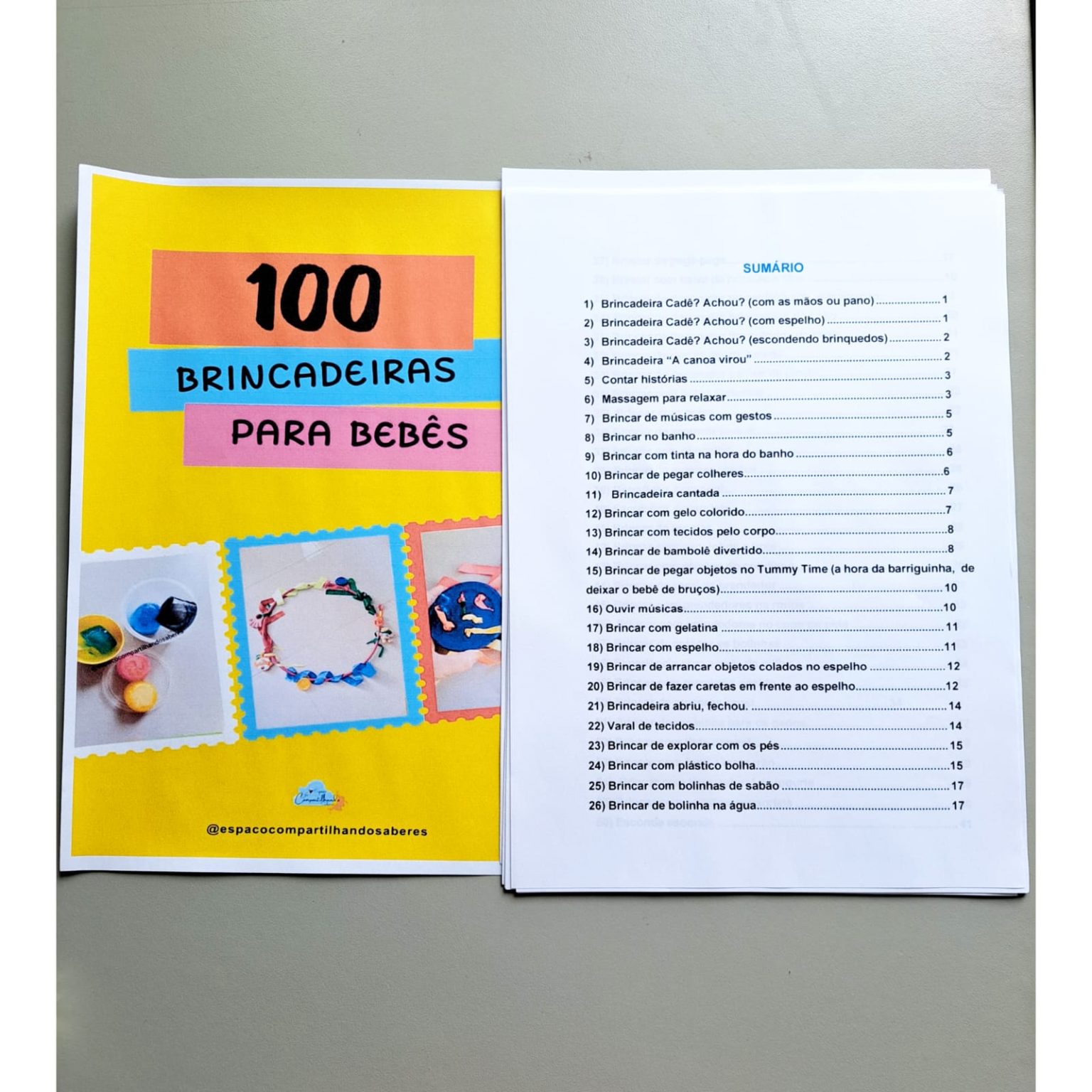 E-book 100 Brincadeiras para Bebês – Compartilhando saberes
