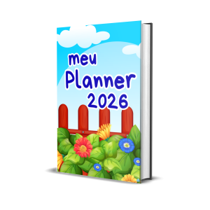Planner 2026 tema Jardim