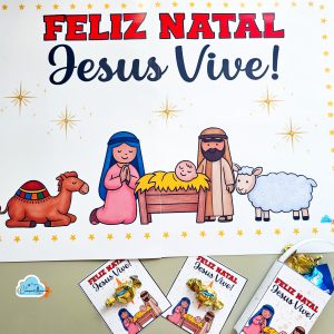 Painel e Lembrancinha Jesus Vive