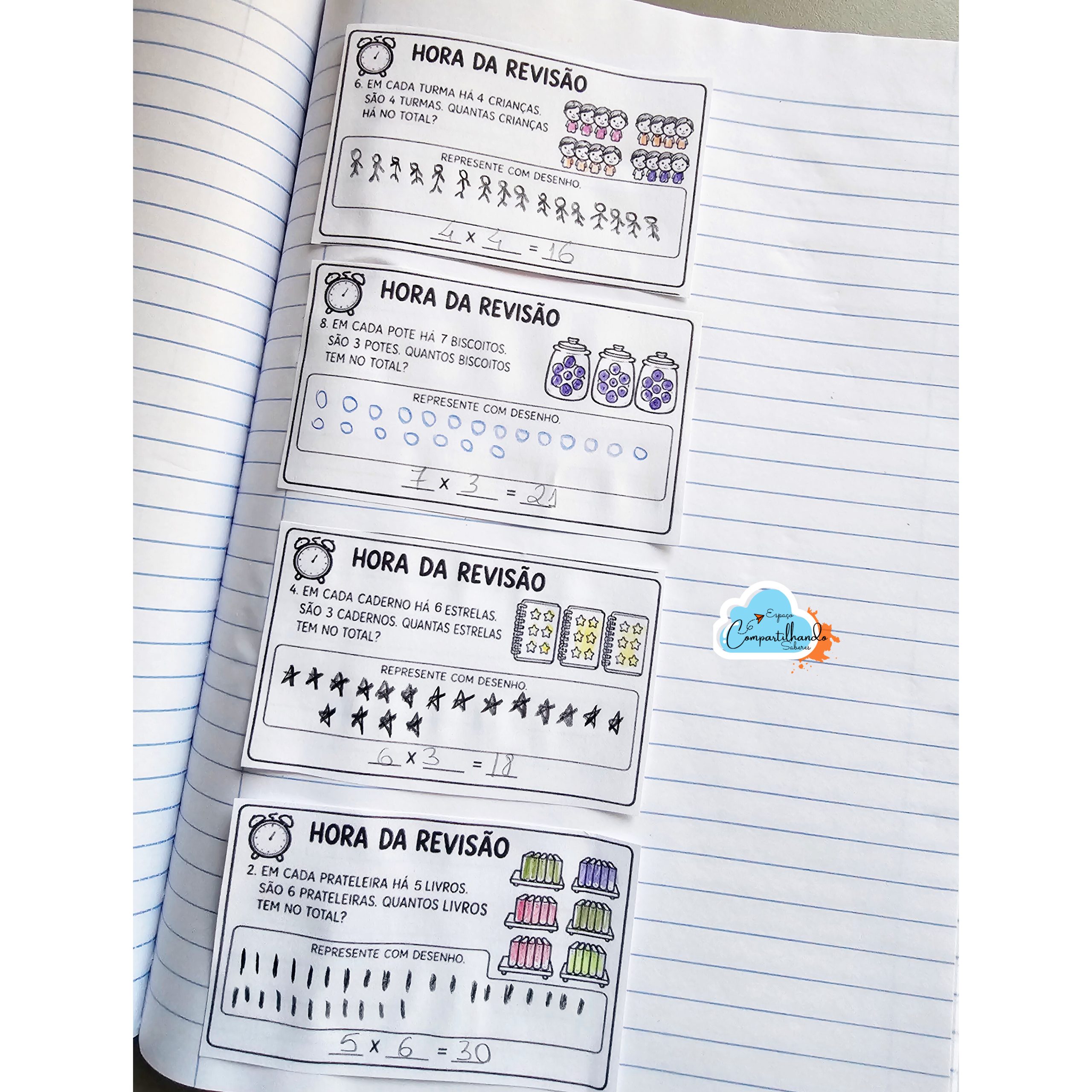 - 100 fichinhas de Probleminhas de Multiplicação Simples - Imagem 3