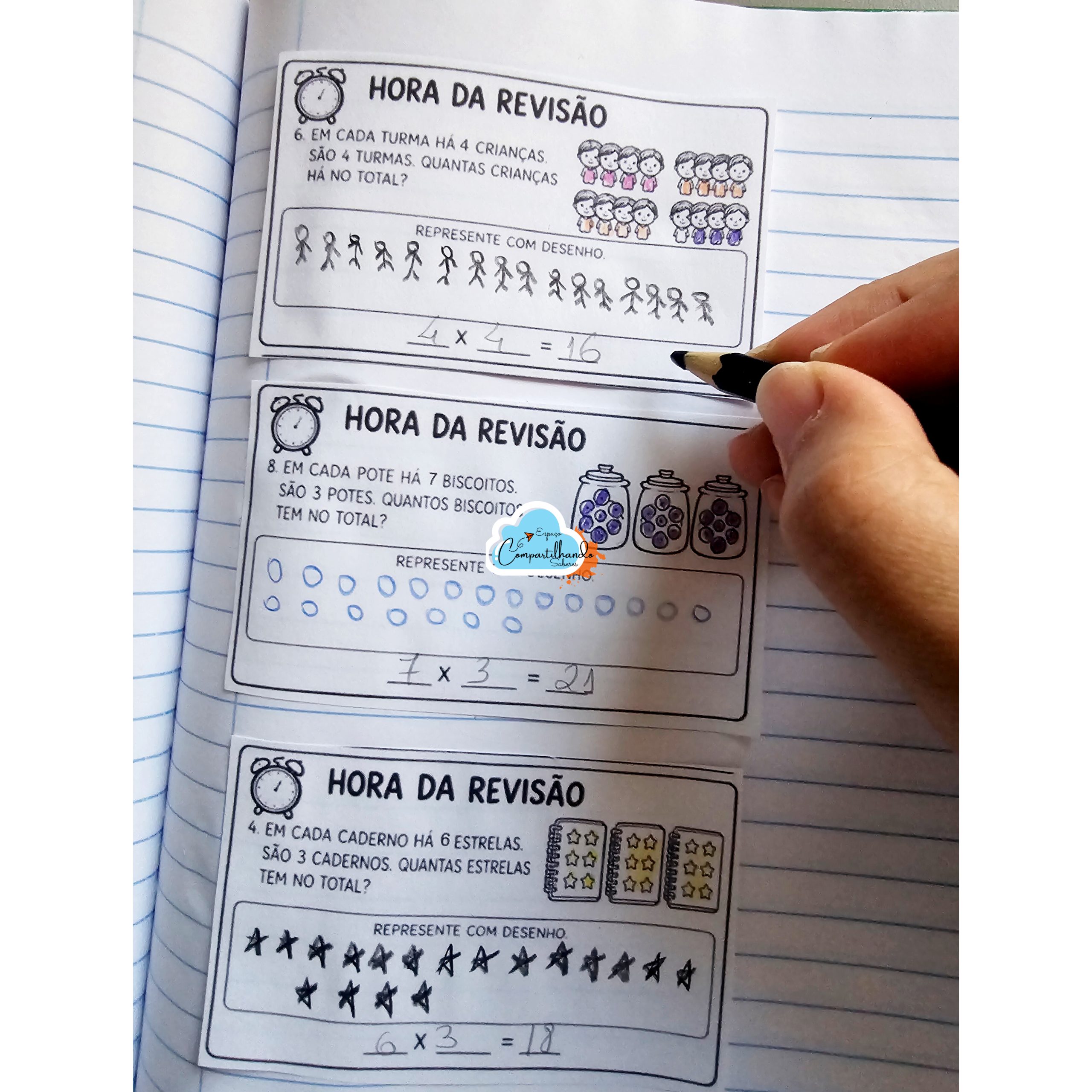- 100 fichinhas de Probleminhas de Multiplicação Simples - Imagem 4